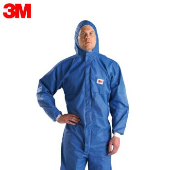 3M 4532+防护服 防辐射性颗粒物 防化服工作服 喷漆服 防尘服 蓝色 XXL