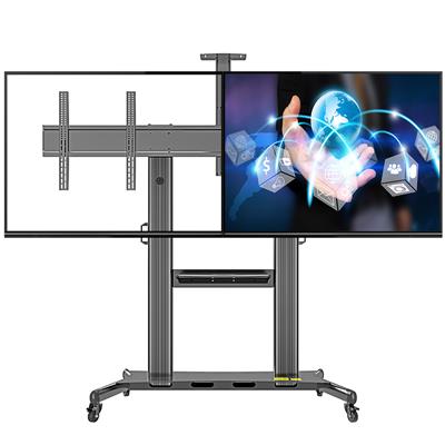  (40-65英寸)双屏移动支架推车通用落地支架视频会议落地移动架立式拼接挂架 AF200