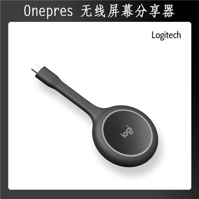 罗技（Logitech）OnePres无线屏幕分享器 跨设备投屏即插即用 1080P全高清 零延迟 一键即投安全稳定