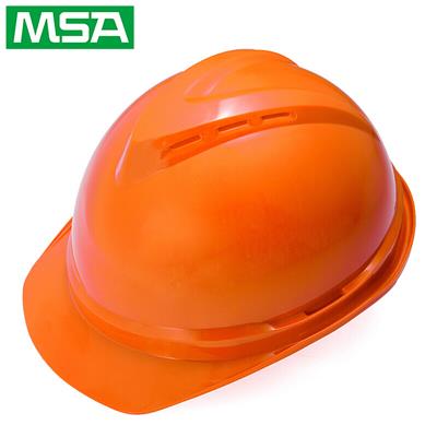 梅思安 /MSA  V-Gard500 PE透气孔安全帽带下颚带可定制LOGO一指键帽衬  橙色 1顶