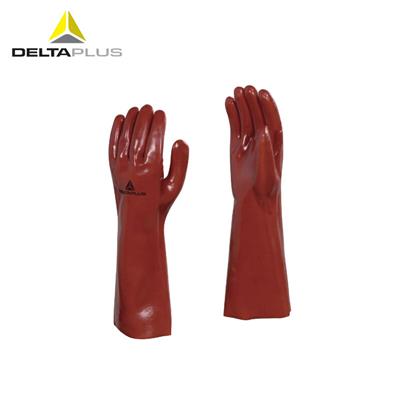 代尔塔 / DELTAPLUS 201402 PVC防化手套耐酸碱抗化学品溶剂40厘米 10码 1副