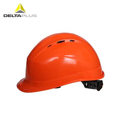 代尔塔102009安全帽 工地安全帽工程建筑施工安全帽 PP材质有透气孔送下颚带 橙色 一顶装