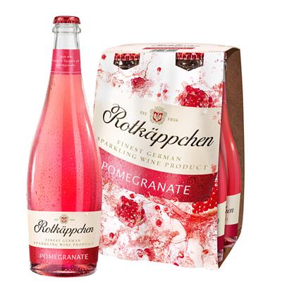 Rotkappchen/小红帽 德国原瓶进口 甜白起泡气泡葡萄酒 女士微醺果酒 石榴味200ml*4