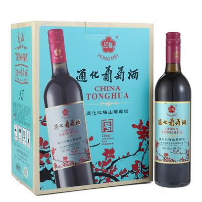 通化（TONHWA）红酒 红梅15%vol725ml*6瓶整箱装