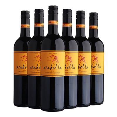 艾拉贝拉（Arabella） 南非进口红酒赤霞珠干红葡萄酒750ml*6瓶装
