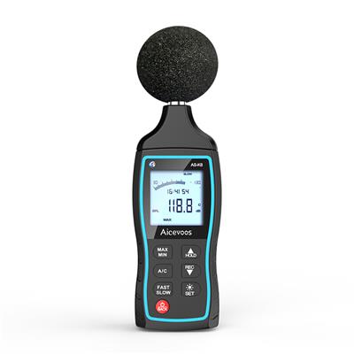 艾沃斯 噪音计 声音分贝仪 噪声测试仪 噪音检测仪 专业高精度家用声级计音量计 分贝器分贝测试仪 K8版(30-130dB,A/C双加权,数据存储）
