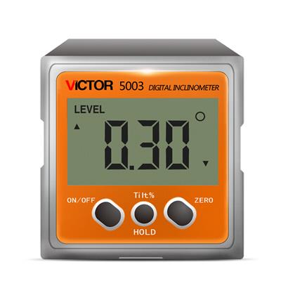 胜利仪器（VICTOR）数显倾角仪 高精度电子角度尺 带磁性水平仪 测量仪 角度规 倾角盒 VC5003 三面带磁铁