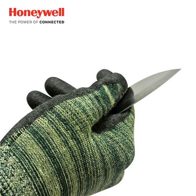 霍尼韦尔 /Honeywell 2232523CN SHARPFLEX 高性能材质PU涂层5级防割手套 黑+深绿 08码1副装